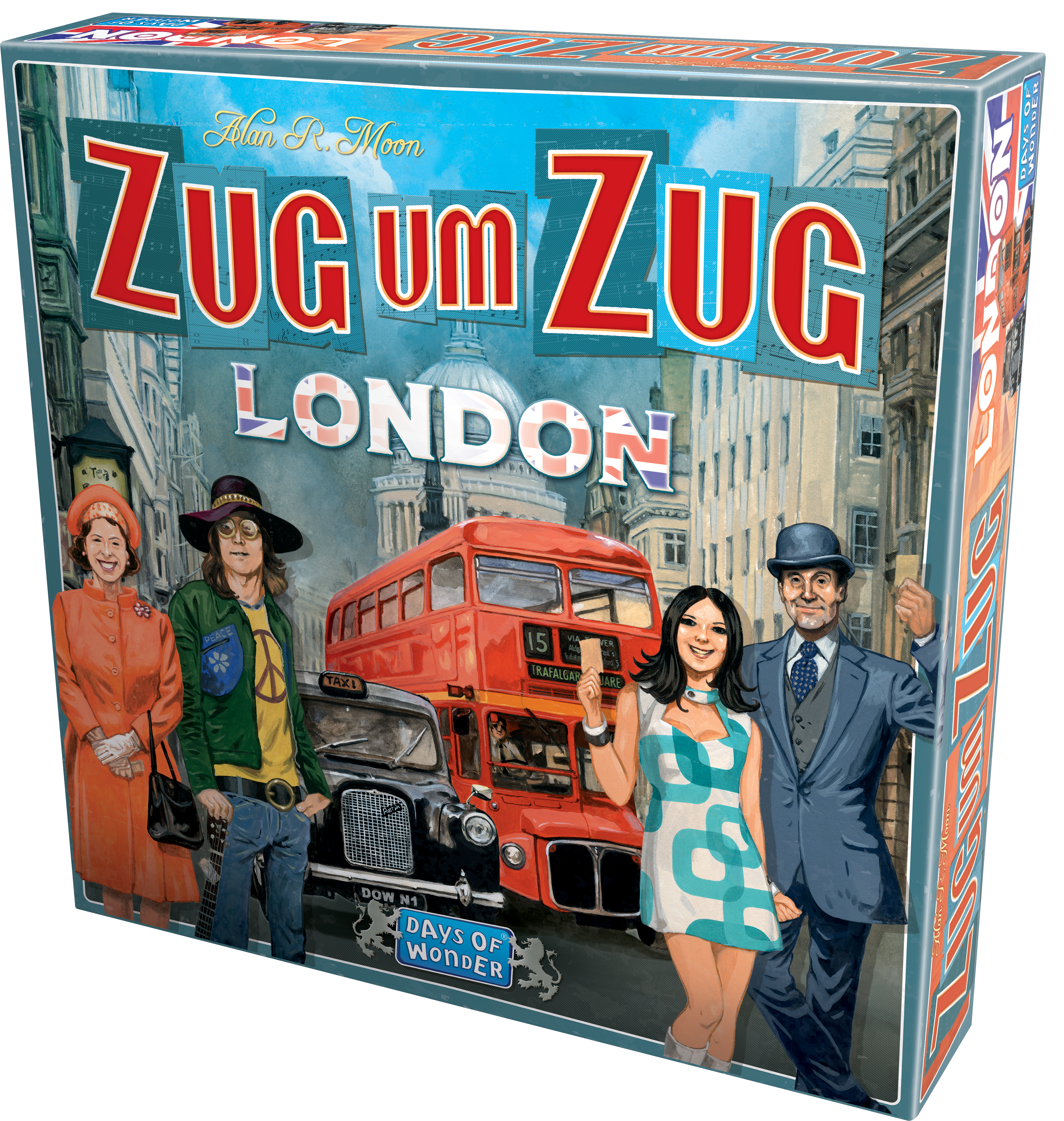 Ein Bild vom Karton der Zug um Zug: London Box, als Erweiterung für das Grundspiel Zug um Zug